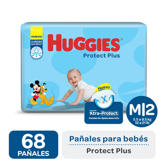 PAÑAL HUGGIES PROTECT PLUS M x68